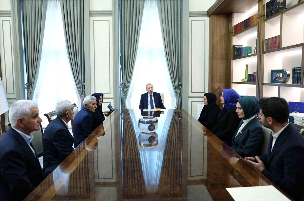 Cumhurbaşkanı Erdoğan, İkiyaka köyünde 36 yıl önce PKK\'lı teröristlerce katledilenlerin yakınlarıyla görüştü