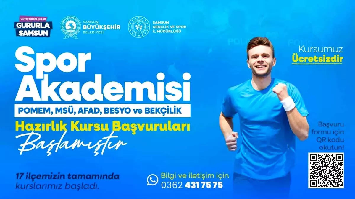 Samsun\'da Gençler için Spor Akademisi Hazırlık Kursu Başvuruları Başladı