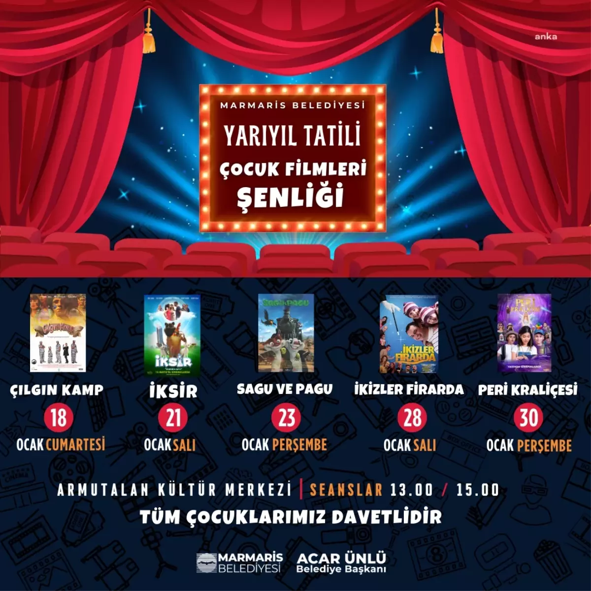 Marmaris\'te Öğrencilere Ücretsiz Film Gösterimi