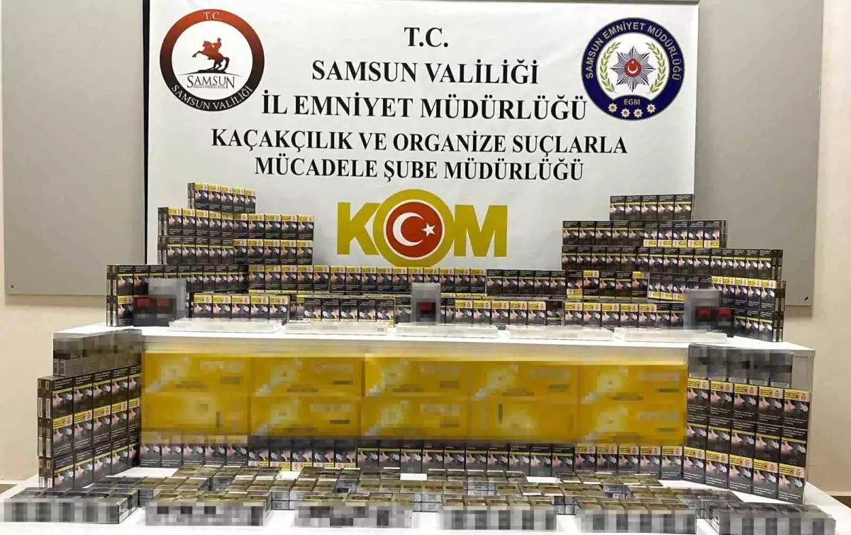 Samsun\'da 884 Paket Kaçak Sigara Ele Geçirildi