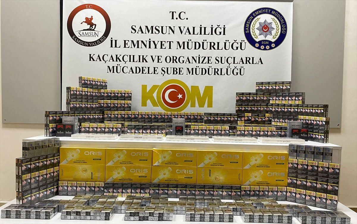 Samsun\'da Kaçak Sigara Operasyonu
