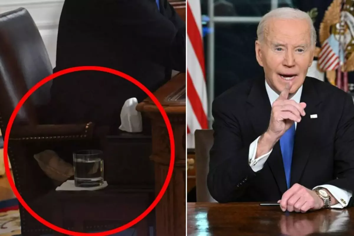 Biden\'in ve konuşmasında ilginç detay: Oval Ofis\'te yastık desteği