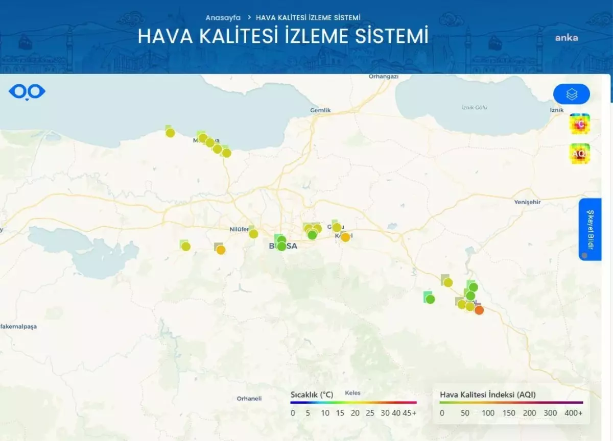 Bursa\'da Hava Kalitesi Mobil İzleme Ağı Kuruldu