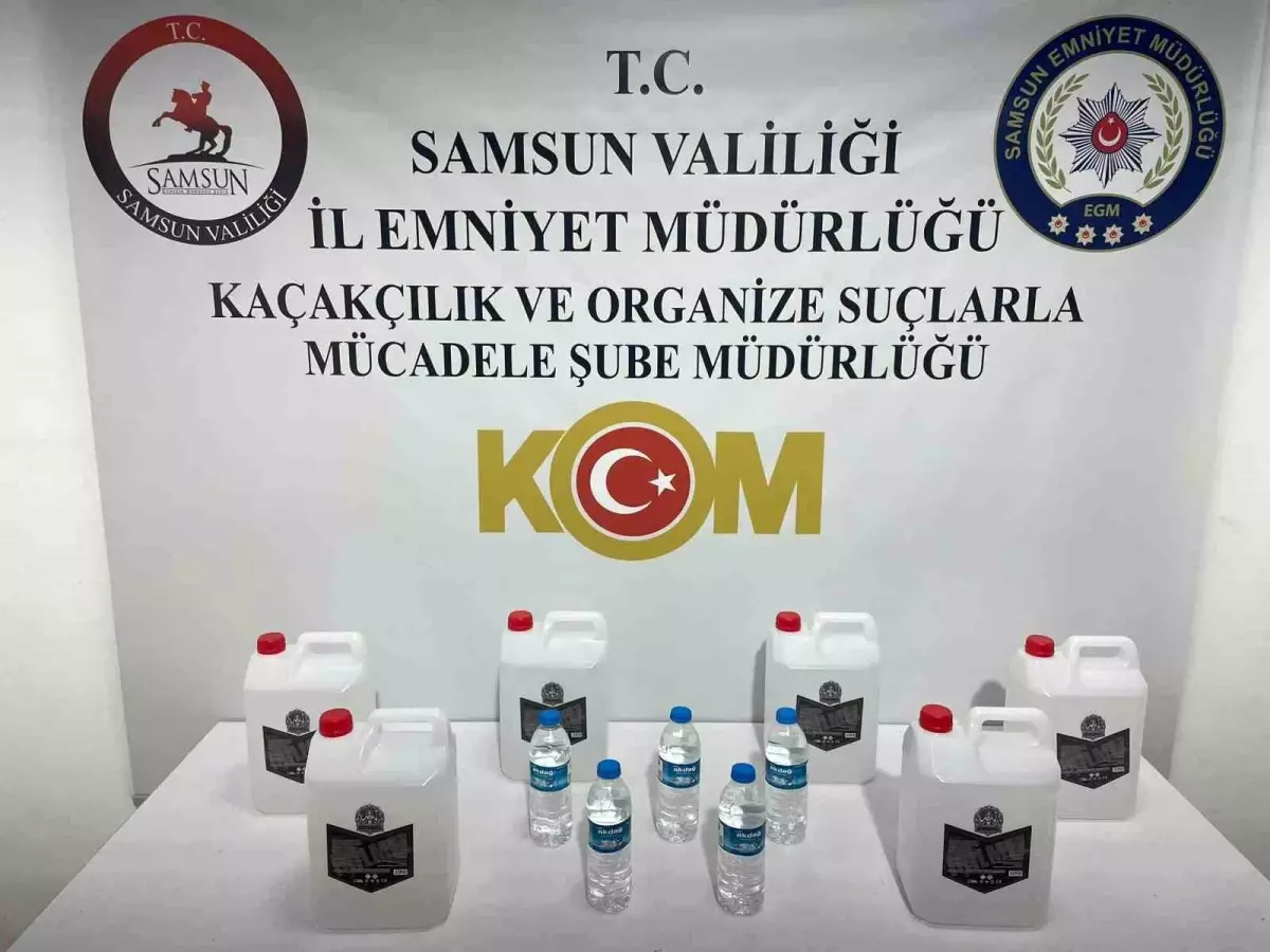 Samsun\'da Kaçak Alkol Operasyonu