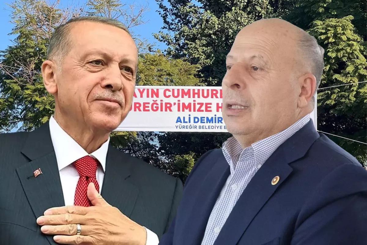 Cumhurbaşkanı Erdoğan ile görüşen CHP\'li başkandan \'Erdoğan\' pankartı