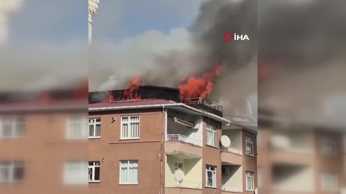 Maltepe\'de Çatı Yangını: 1 Yaralı