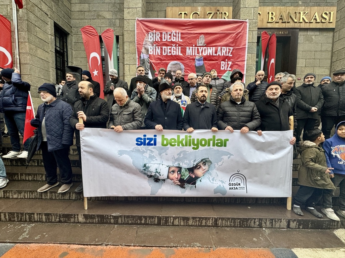 Trabzon\'da Filistin\'e Destek Yürüyüşü