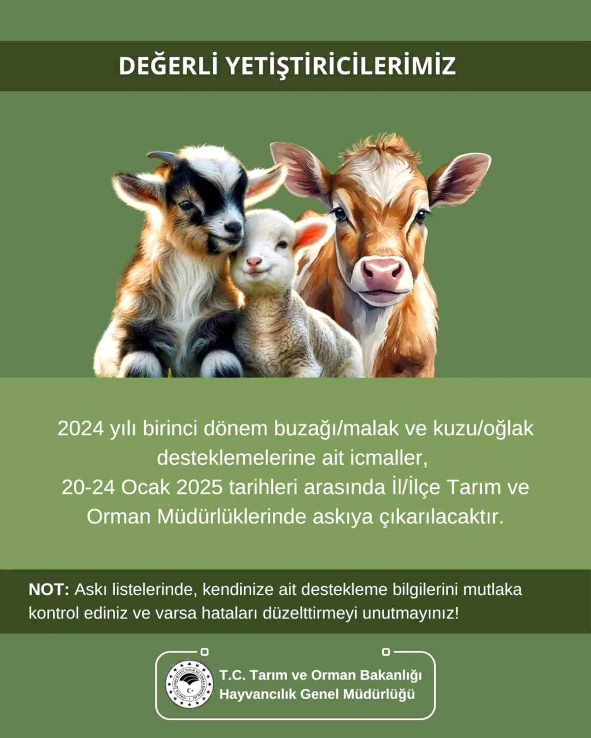 Aydın\'da Destekleme İcmalleri Askıya Çıkacak