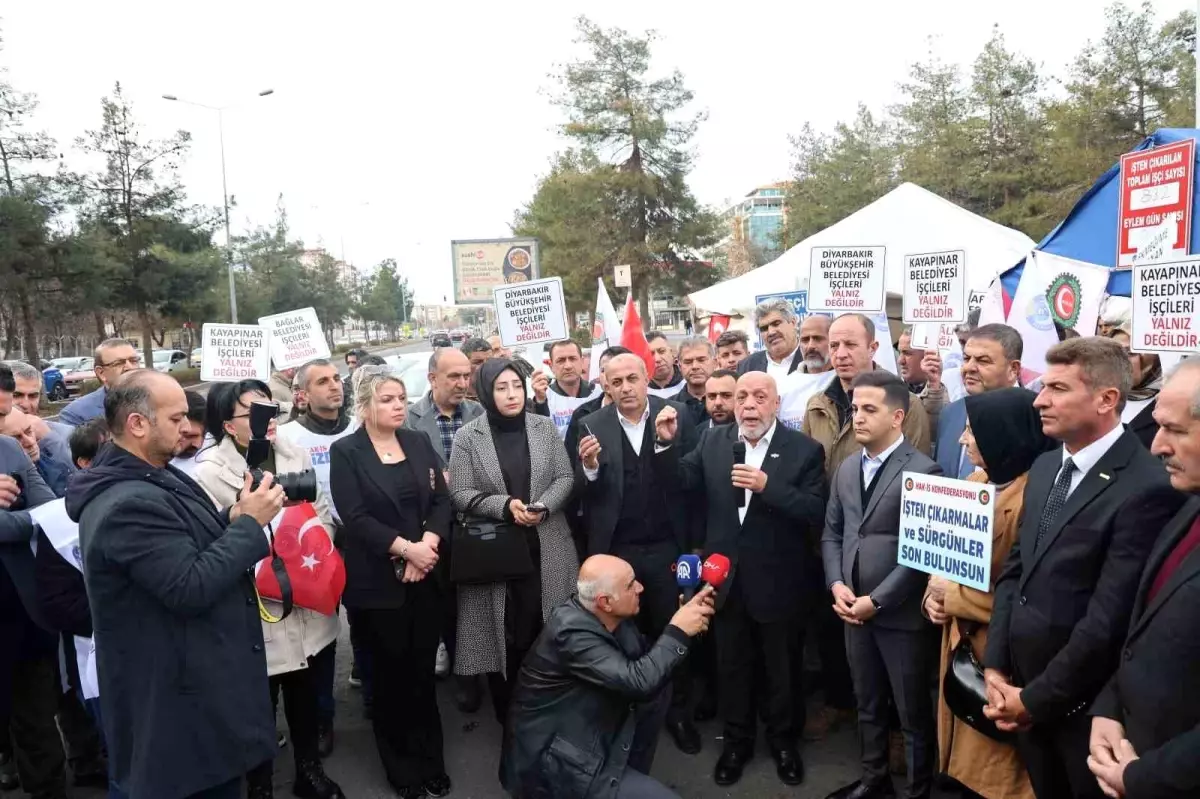 HAK-İŞ Genel Başkanı Arslan, Diyarbakır Annelerini ve İşçi Eylemini Ziyaret Etti