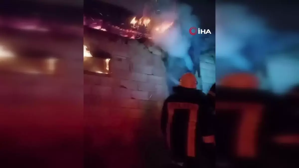 Kars\'ta Kömürlük Yangını Hayvanları Telef Etti