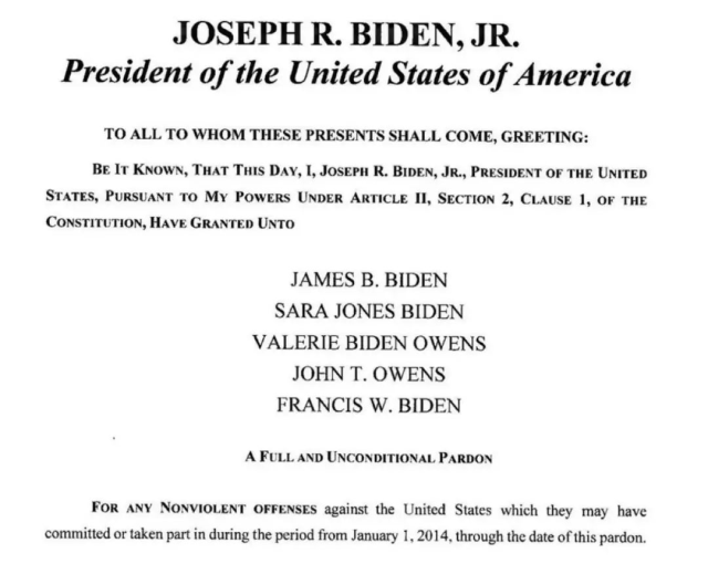 Joe Biden, Görev Süresinin Bitimine Saatler Kala Aile Üyeleri ve Bazı İsimler İçin Af Kararı Aldı