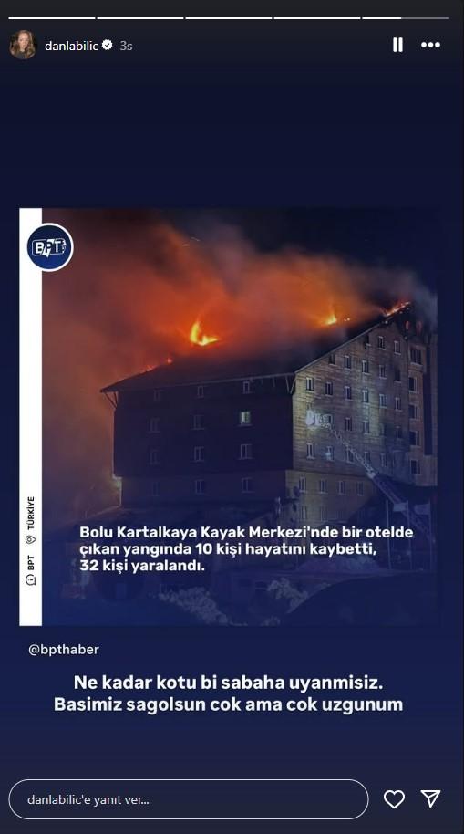 Kartalkaya'da yangın faciası: Ünlü isimlerden peş peşe paylaşımlar geldi