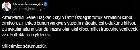 Özdağ'ın tutuklanmasına siyasilerden ardı ardına tepkiler