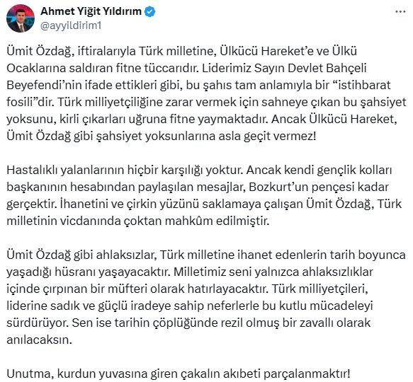 Ümit Özdağ, Cumhurbaşkanına Hakaret Soruşturması Kapsamında Gözaltına Alındı