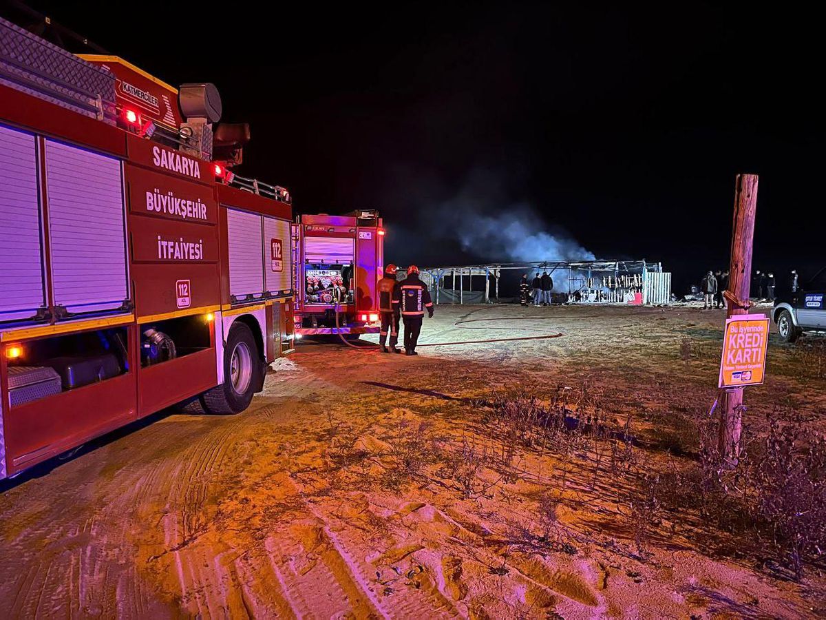 Karasu\'da İşletme Yangını