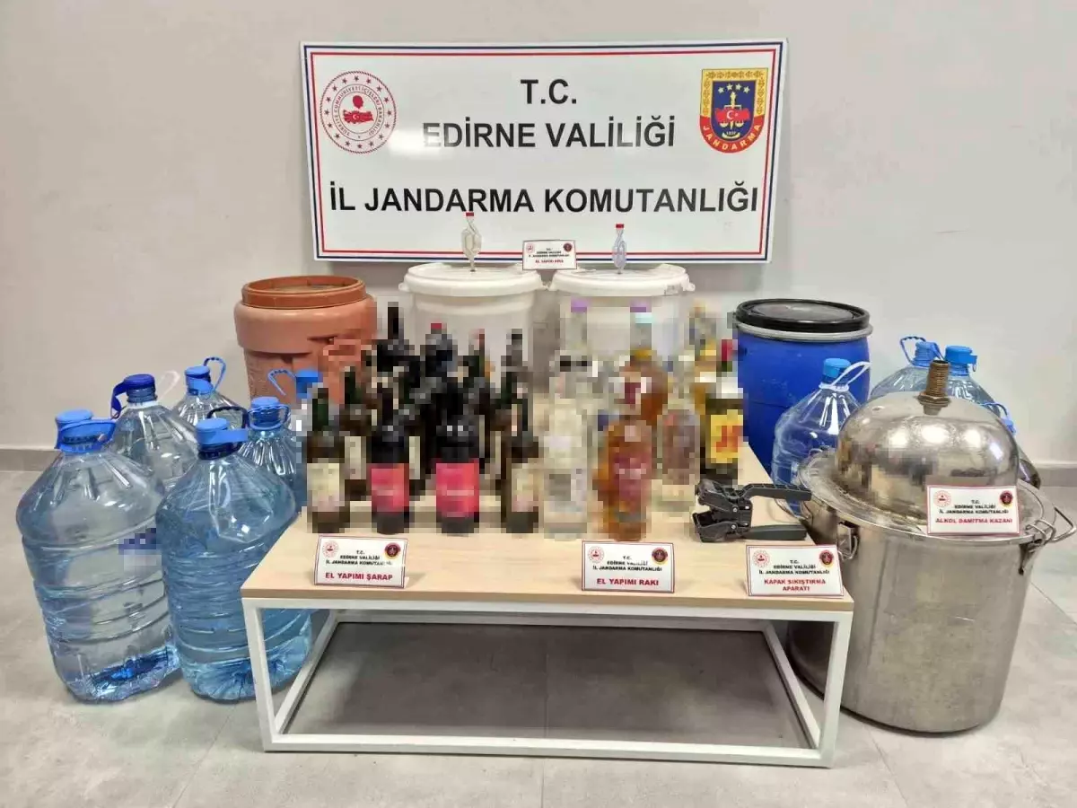 Edirne\'de 384 Litre Sahte İçki Ele Geçirildi