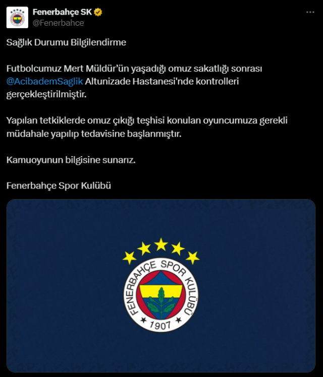 Fenerbahçe'de Lyon maçı öncesi deprem! Yıldız futbolcunun omzu çıktı