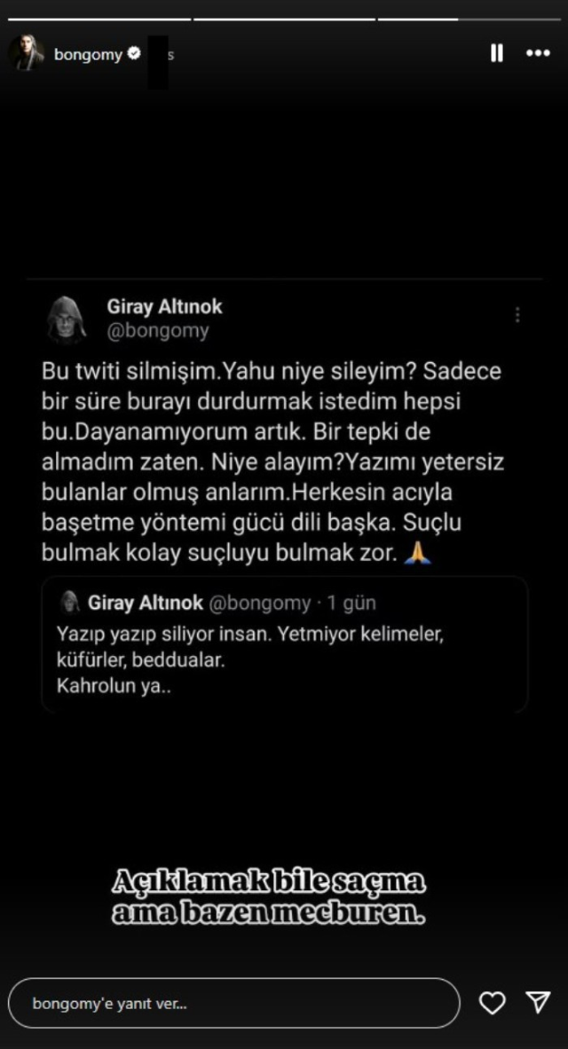 Giray Altunok, yangın paylaşımını sildiği iddialarına sert çıktı