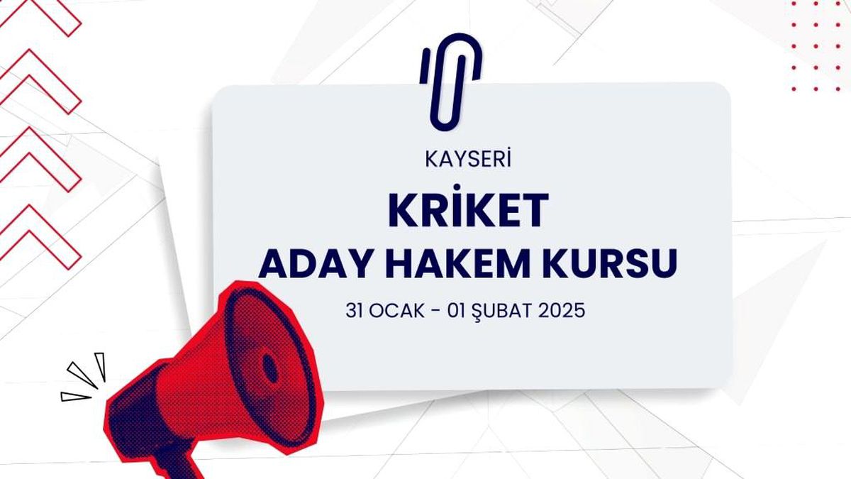 Kayseri\'de Kriket Hakem Kursu Başvuruları Başladı
