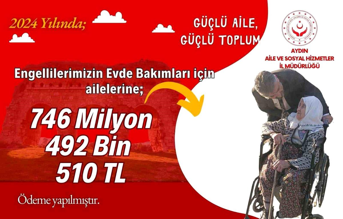 Aydın\'da 2024\'te Evde Bakım Ödemesi: 746 Milyon TL