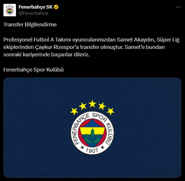 Fenerbahçe'den de açıklama geldi! İşte İsmail Kartal'ın yeni takımı