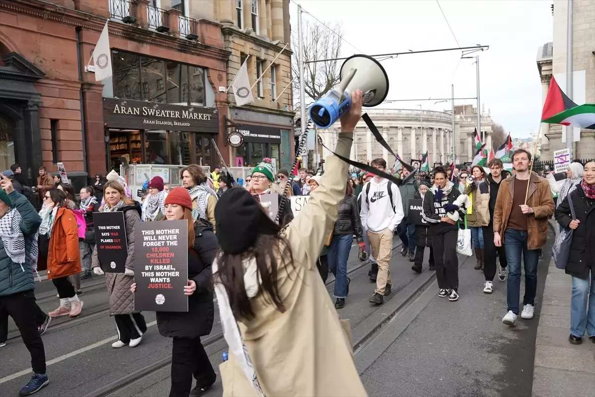 Dublin\'de Filistin İçin Yürüyüş