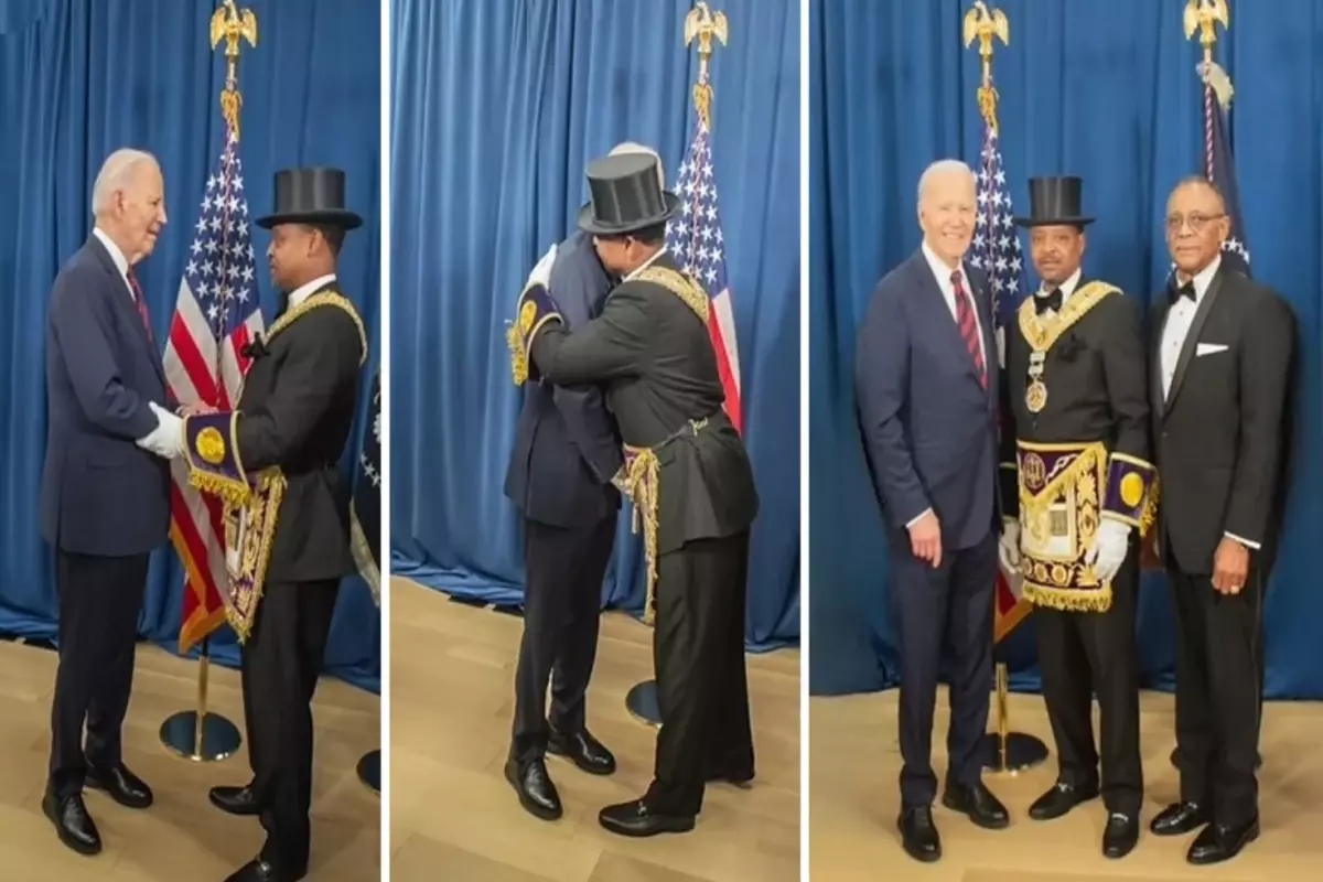 Biden, başkanlığı devretmeden bir gün önce Mason Locası\'na kabul edilmiş