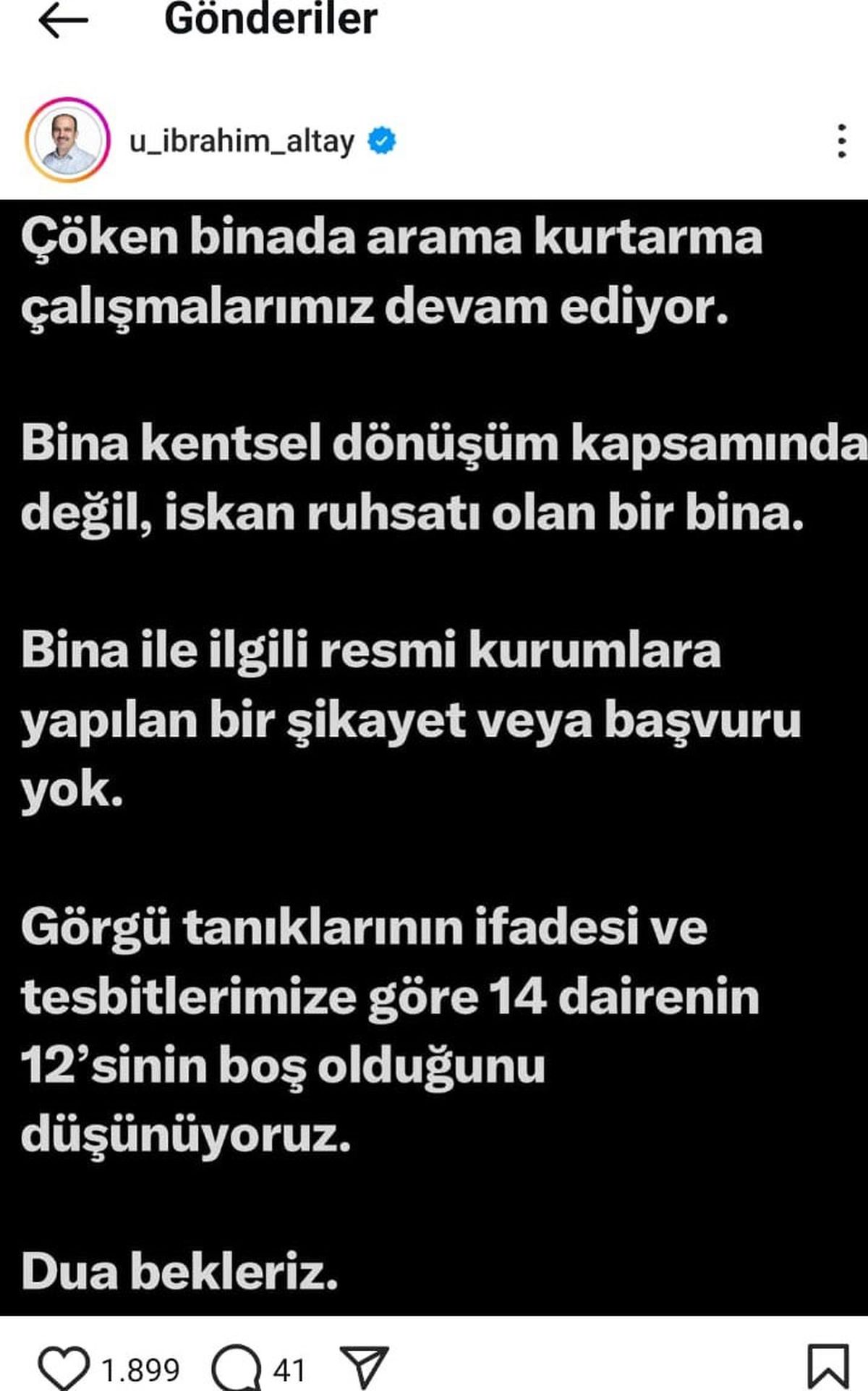Çöken Binada 14 Dairenin 12\'si Boş