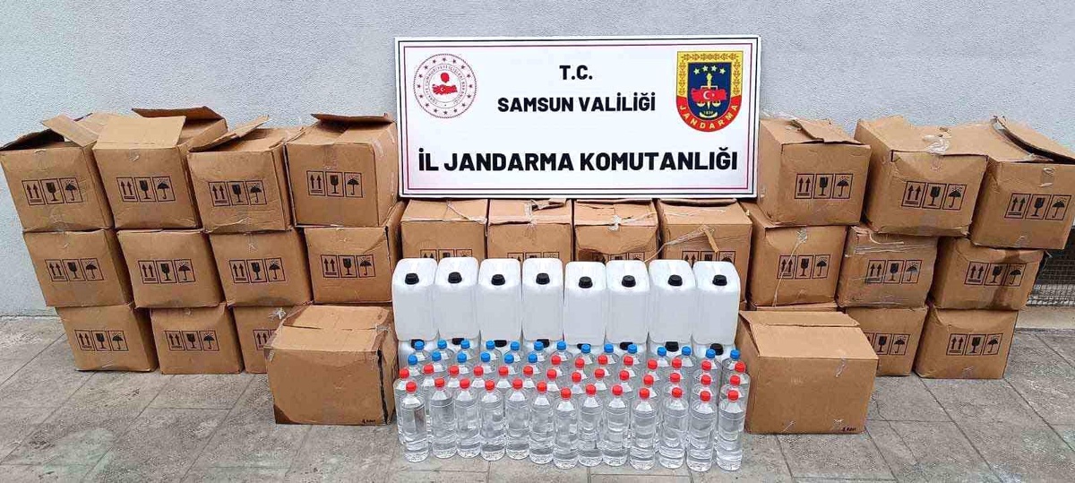 Samsun\'da 755 Litre Kaçak Etil Alkol Ele Geçirildi