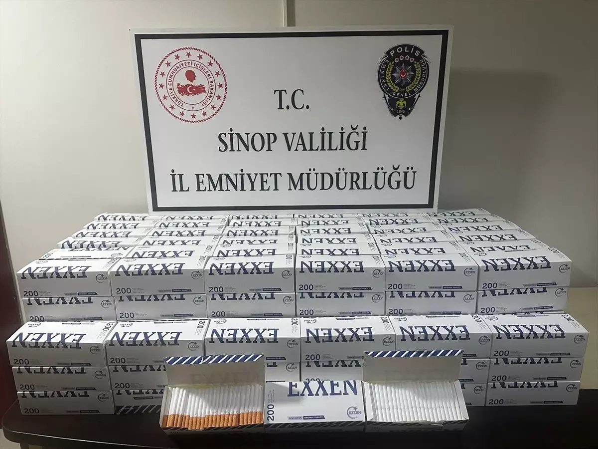 Sinop\'ta Kaçakçılık Operasyonu: 40 Bin Makaron Ele Geçirildi