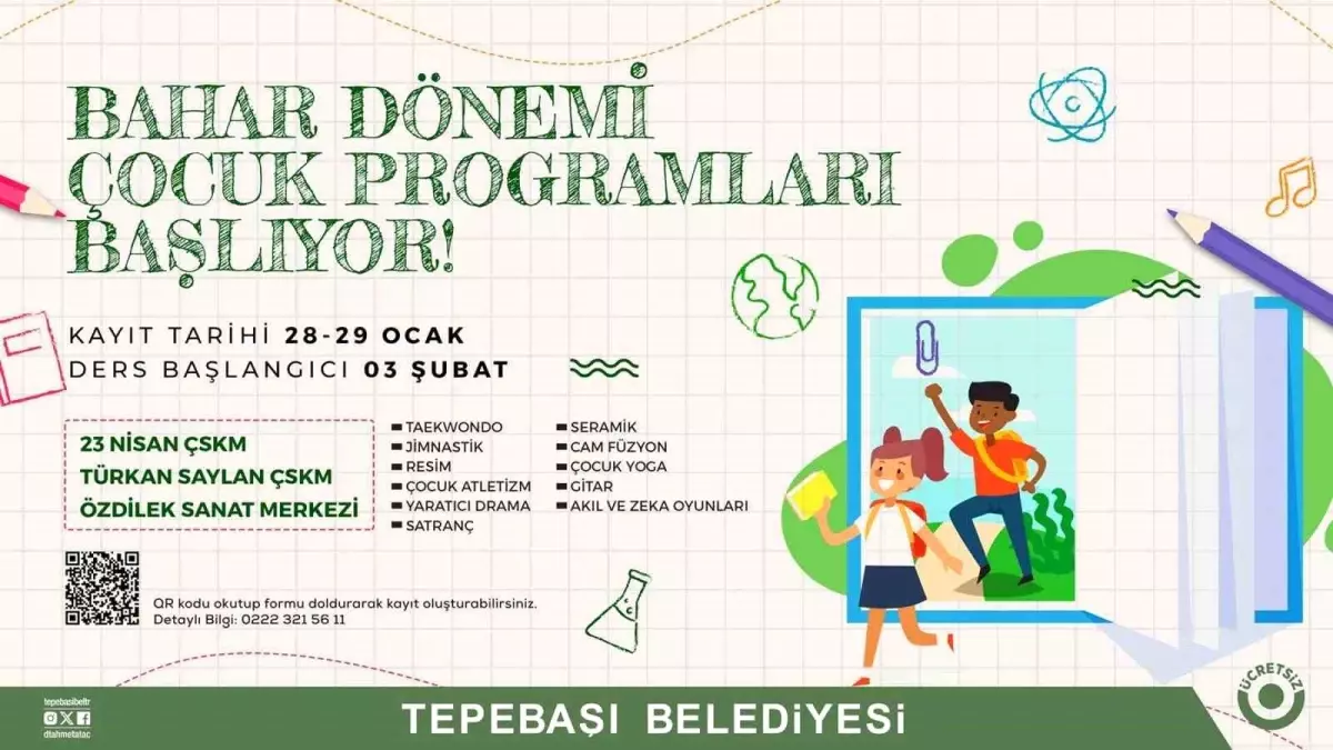 Eskişehir\'de Çocuklar İçin Ücretsiz Sanat ve Kültür Programları Başlıyor