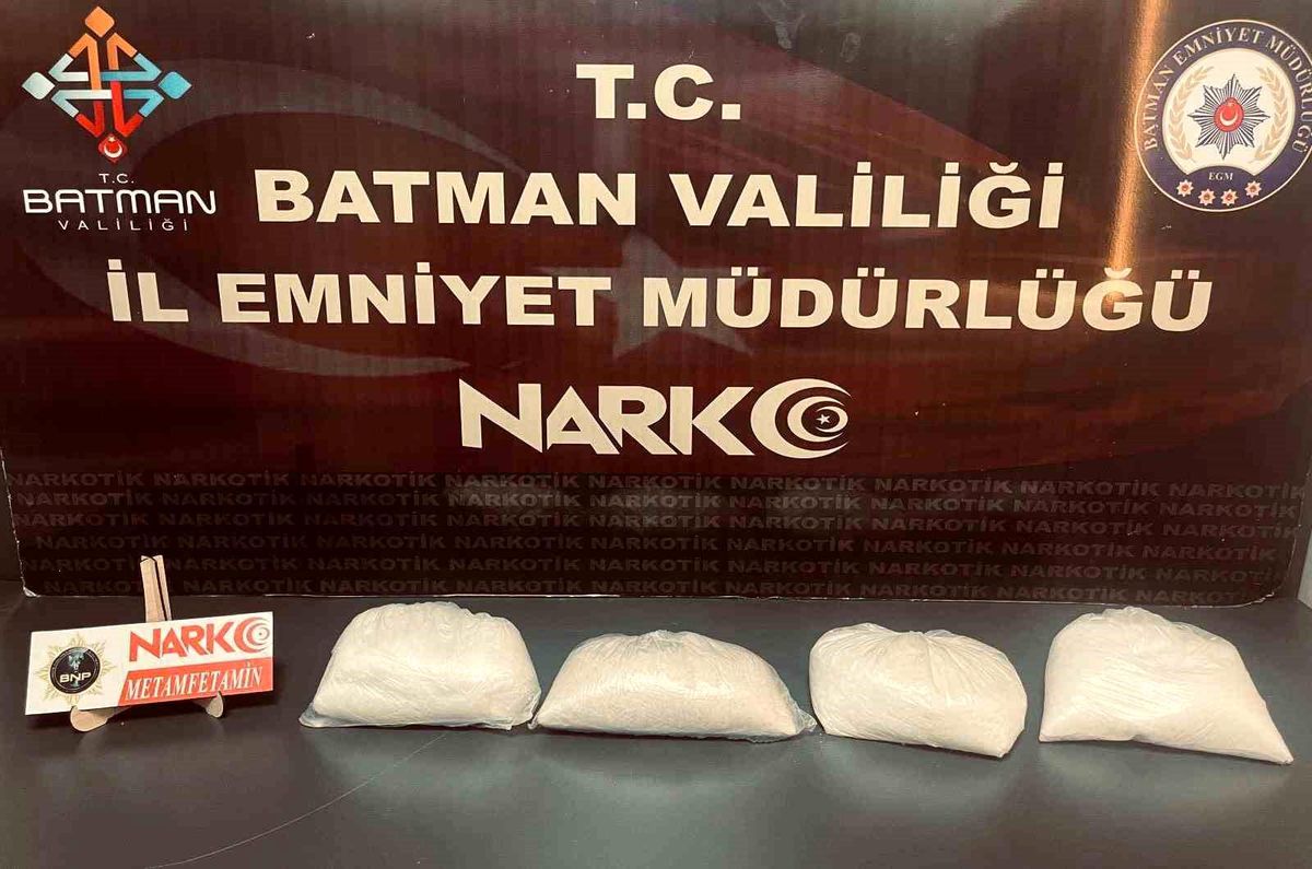 Batman\'da 4 Kilo Metamfetamin Ele Geçirildi