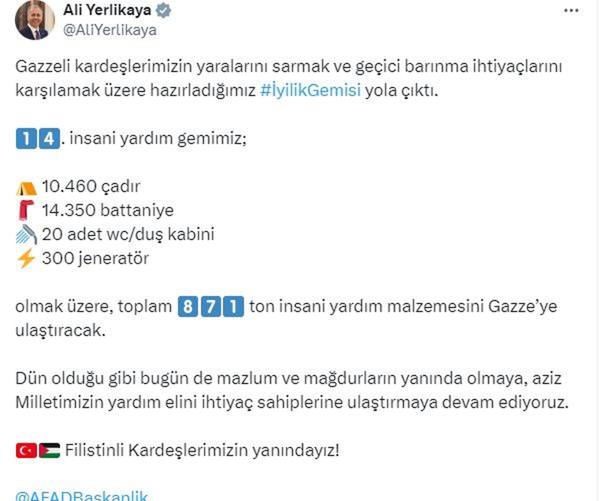 14. İnsani Yardım Gemisi Gazze\'ye Yola Çıktı