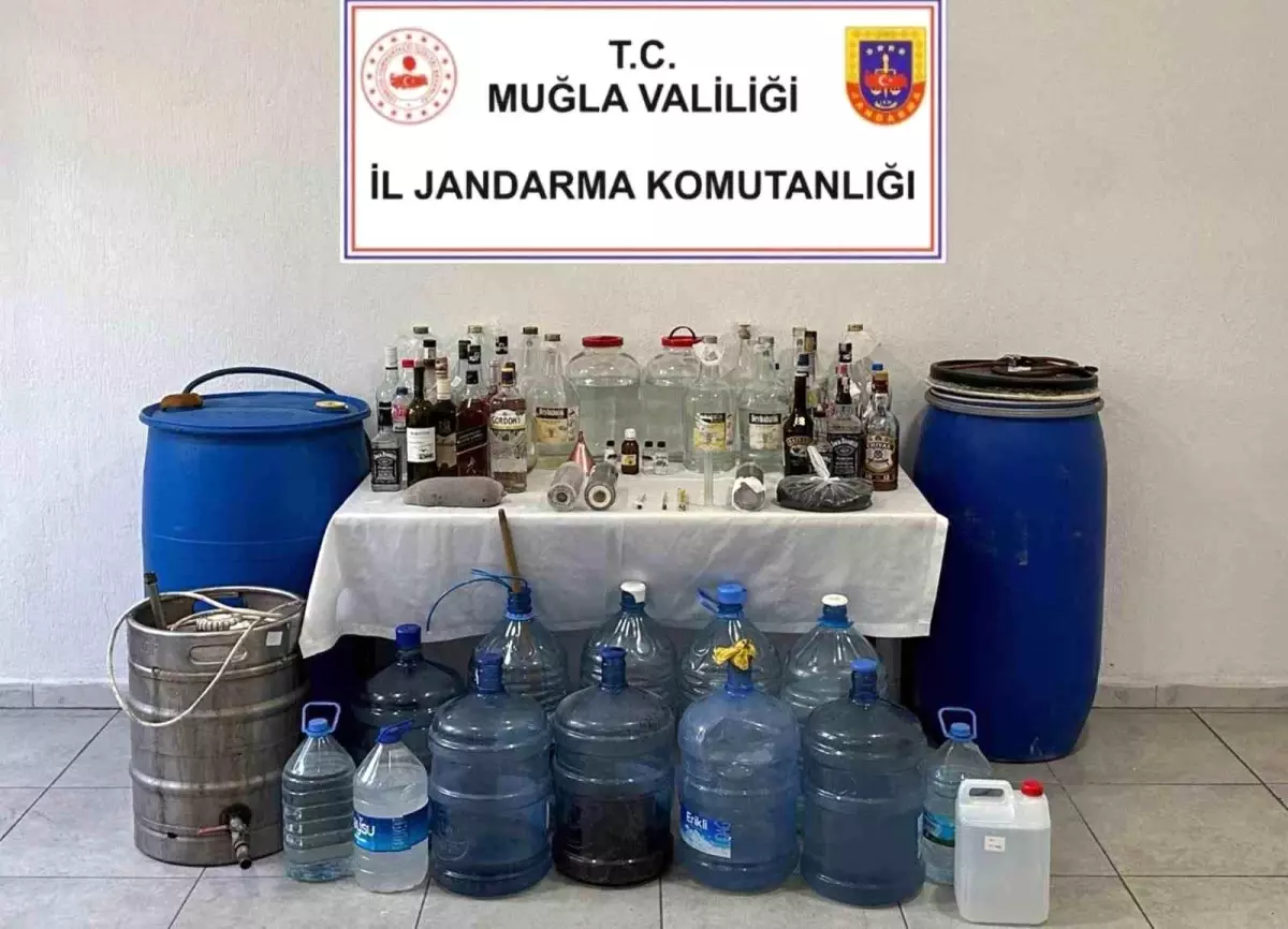 Muğla\'da Kaçak Alkol Operasyonu