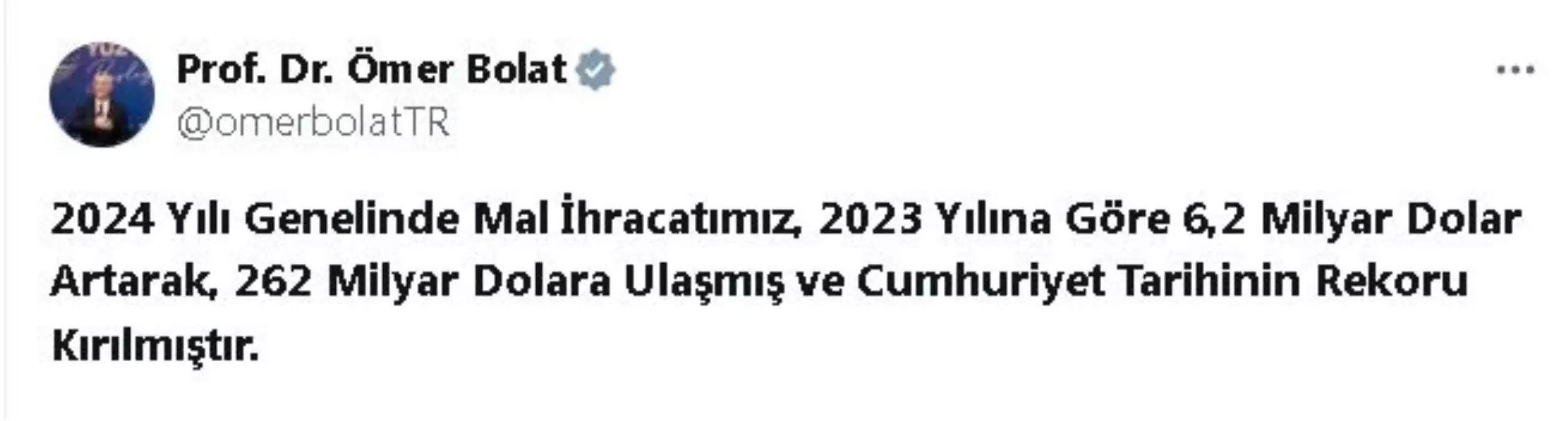 2024\'te Türkiye\'den İhracat Rekoru: 262 Milyar Dolar