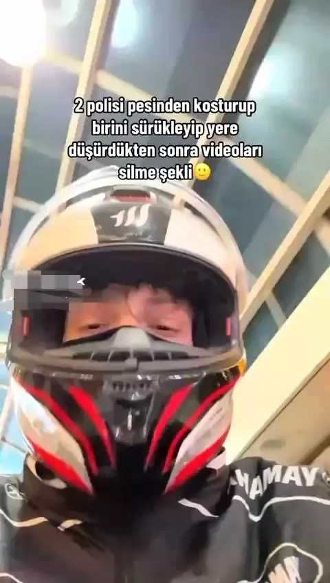 'Dur' ihtarına uymayan motosikletli polise çarptı! Marifet gibi sosyal medyada paylaştı