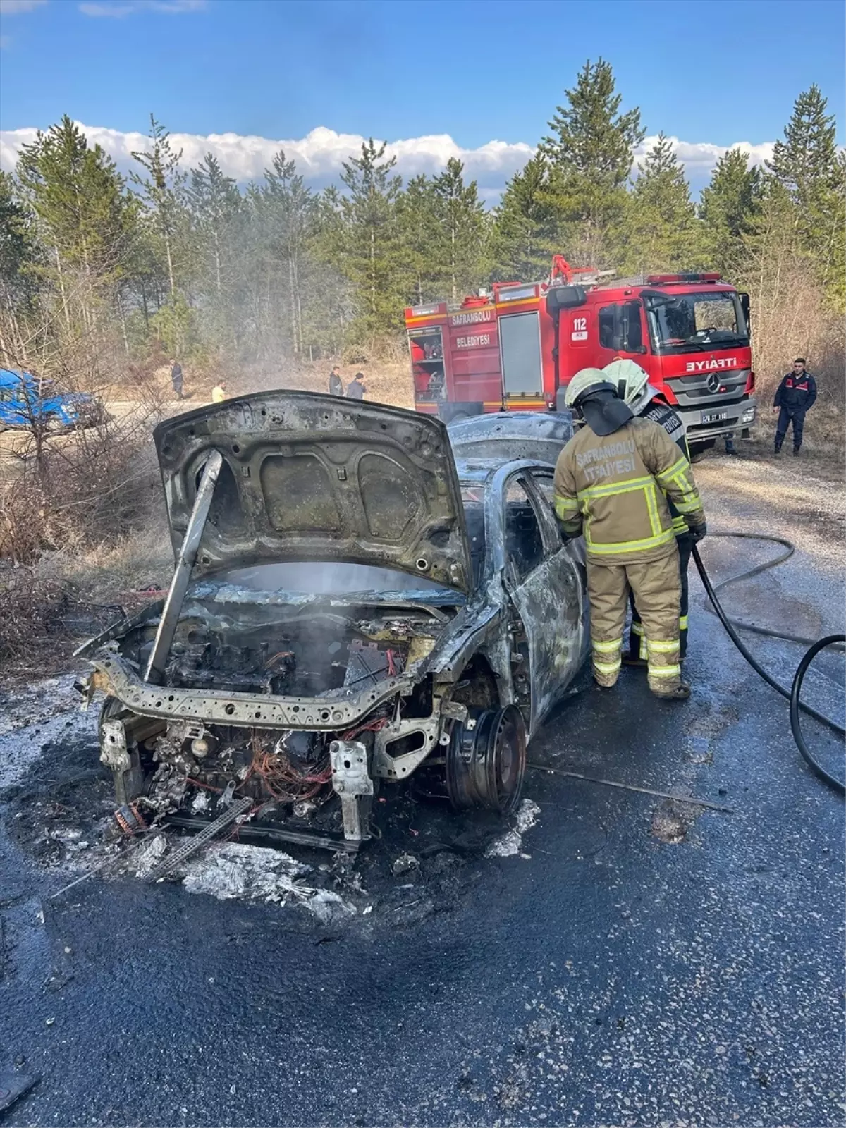 Safranbolu\'da Otomobil Yangını