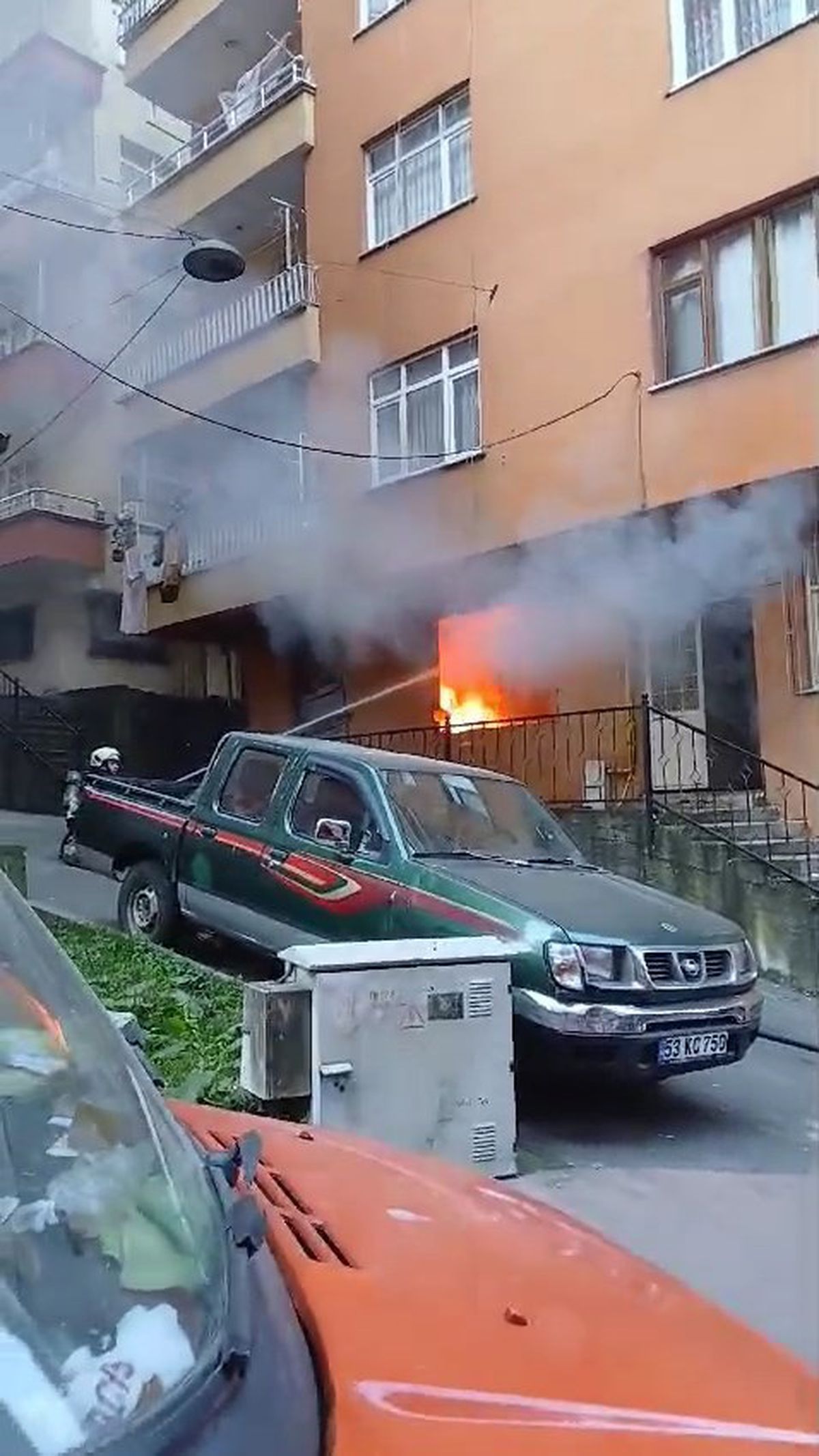 Rize\'de Apartmanda Yangın Paniği
