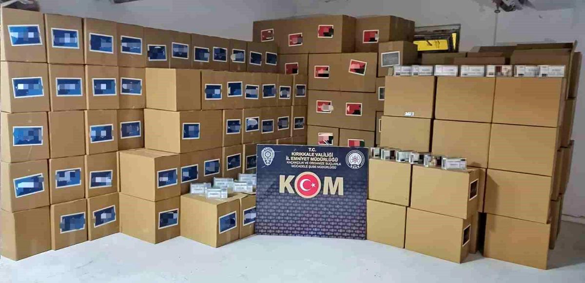 Kırıkkale\'de Milyonlarca Boş Makaron Ele Geçirildi
