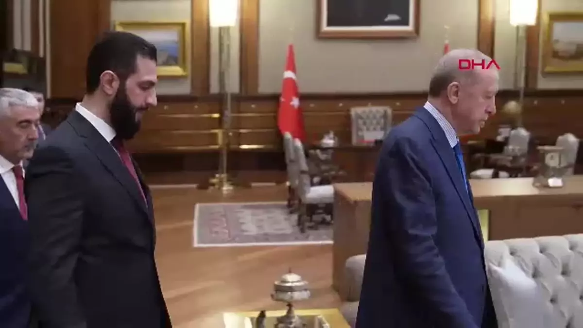 Cumhurbaşkanı Erdoğan Ahmed Şara\'yı kabul etti