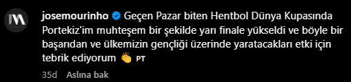 Düştüğü not çok konuşulur! Mourinho'dan olay yaratacak Galatasaray paylaşımı