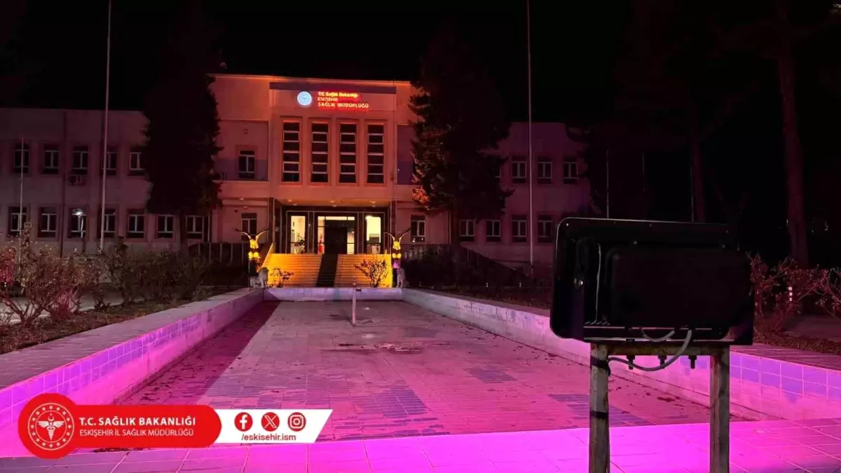 Eskişehir\'de Kanser Farkındalığı İçin Mor Işık