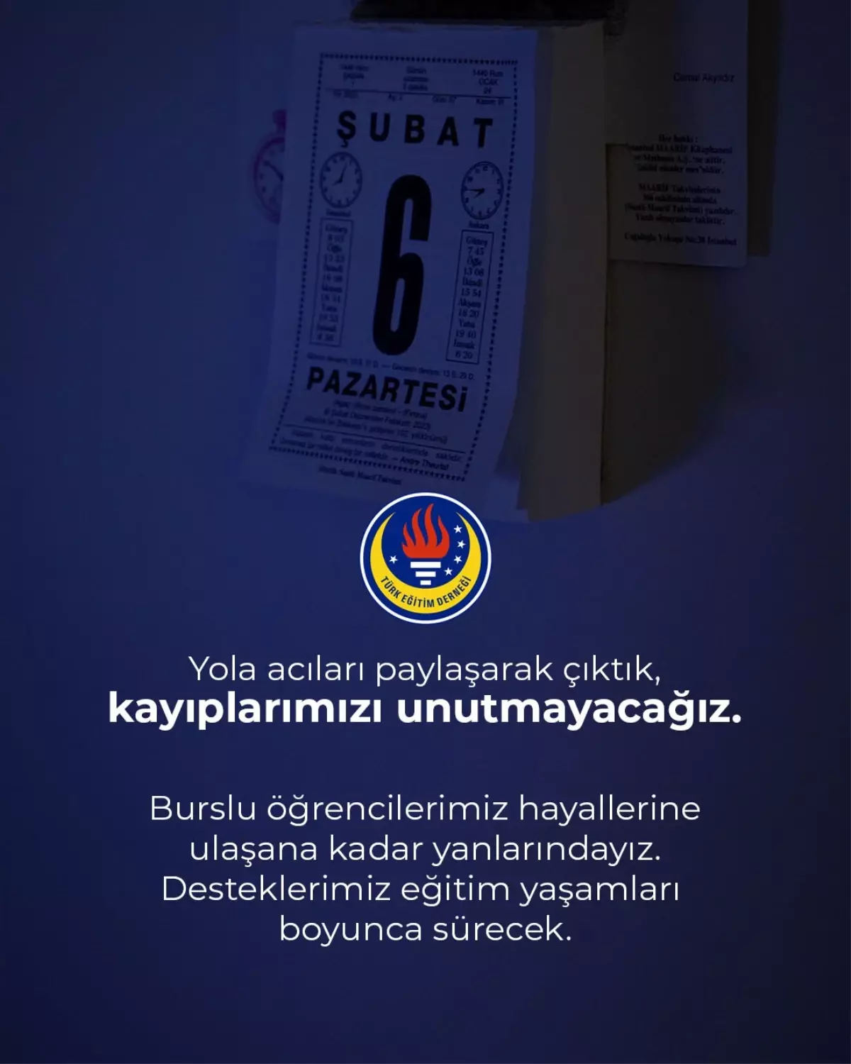 Türk Eğitim Derneği Depremzedelere Eğitim Desteği Sağlıyor