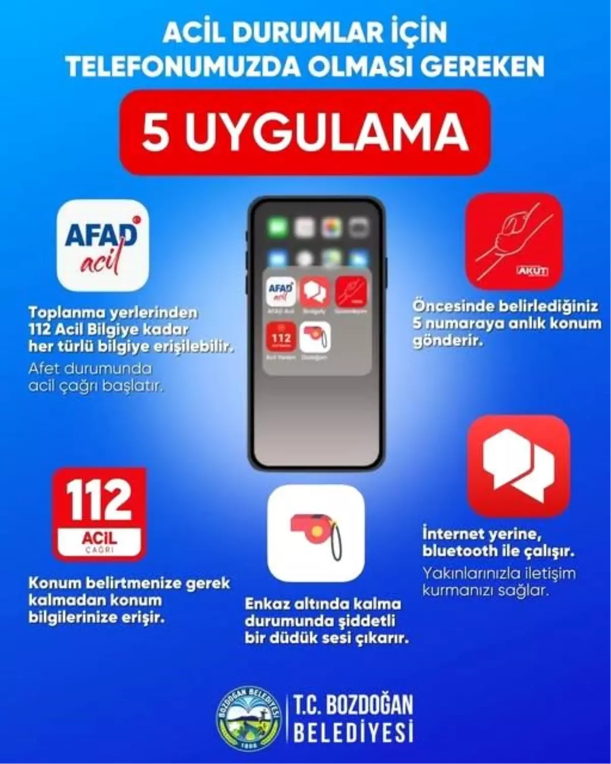 Bozdoğan Belediyesi\'nden Acil Durum Uygulamaları Tavsiyesi