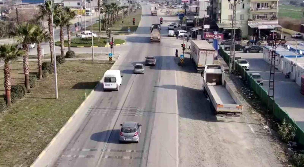 Hatay\'da Dronla Trafik Denetimi