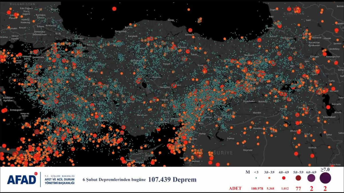 AFAD: 107 Bin 439 Deprem Kaydedildi