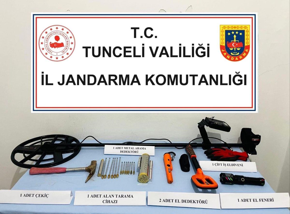 Tunceli\'de İzcinsiz Kazı Operasyonu