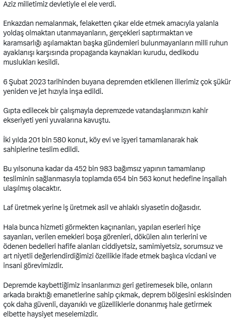 Bahçeli'den 6 Şubat mesajı: Vicdansız güruha rağmen depremin izleri siliniyor