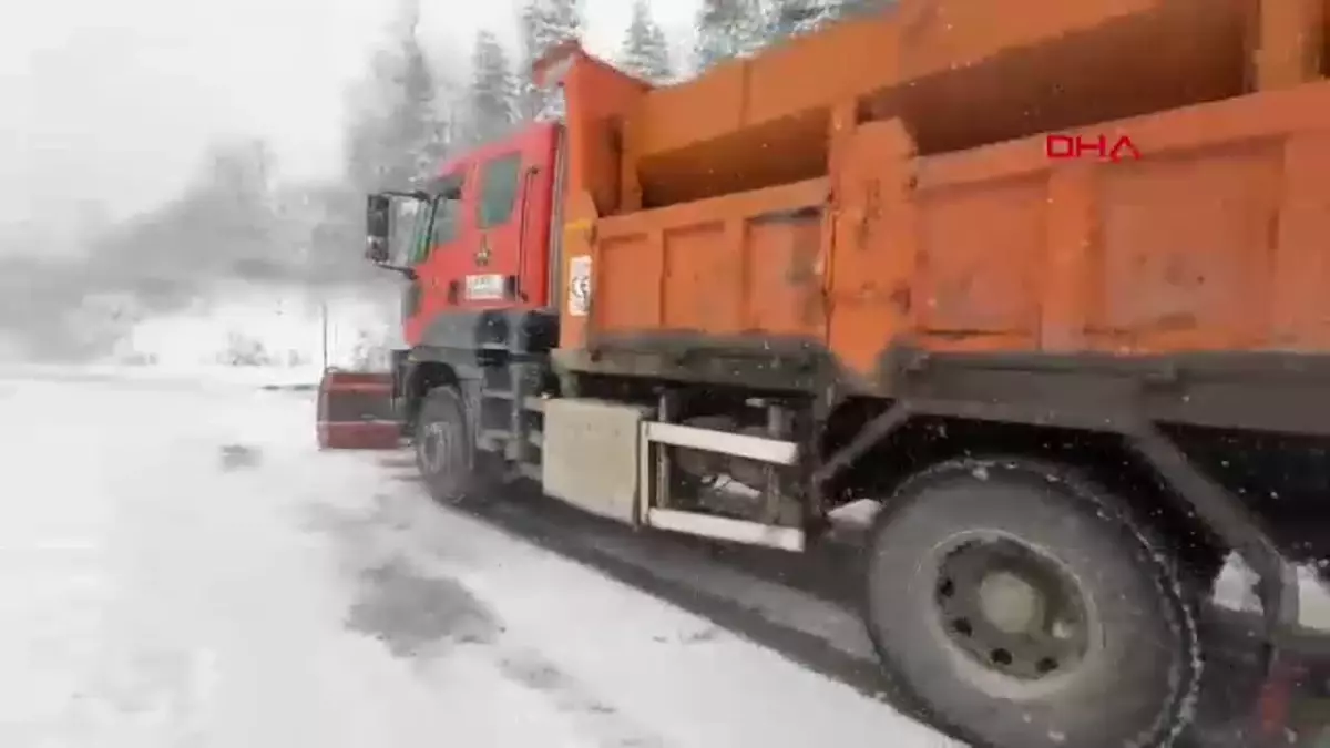 Bartın-Kastamonu Kara Yolunda Kar Yağışı Etkili Oldu