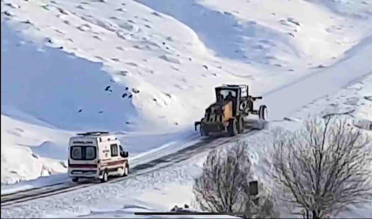 Elazığ\'da hasta vatandaş için yol açıldı